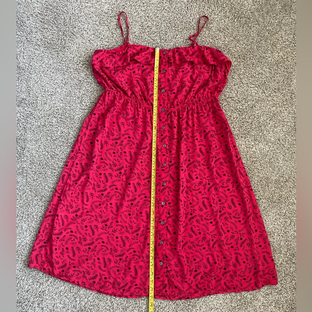 Universal Thread midi Dress in floral and foliage print with ruffle top XXL